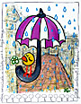 Oeuvre pluie dominicale en balade cour du chap� rouge de dg.