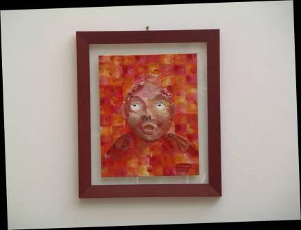 Oeuvre bonhomme orange de mary blachon